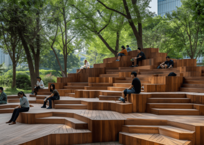 Outdoor Seating Structures at the University of Tasmania, Hobart (TAS)